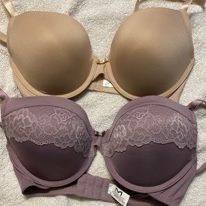 Maidenform Bra Lot Push up style size 36D worn once each